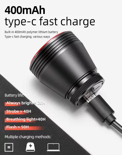 Lampă spate inteligentă pentru bicicletă Rockbros Q5 V2