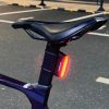 ROCKBROS 24120009001 lampă spate pentru bicicletă cu senzor de frânare, prindere magnetică, 7 moduri de iluminare, reîncărcabilă prin USB, rezistentă la apă IPX6