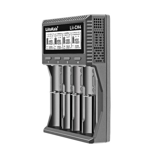 LiitoKala Lii-CH4 încărcător pentru baterii Ni-Mh, 1,5V și 3,6V pentru acumulatori li-ion