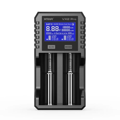 XTAR VX2 Pro încărcător inteligent și tester de capacitate