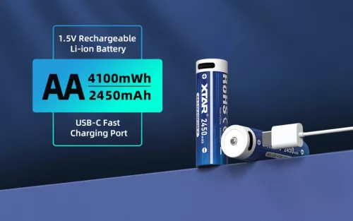 XTAR 4 baterii AA 4100mWh/2450mAh USB-C reîncărcabile
