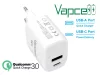 Adaptor de încărcător de perete Vapcell QC3 cu curent de încărcare 3A/18W