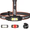 Lanternă frontală puternică Wurkkos HD17, 2500 lumeni, distanță fascicul 220 m, Spot & Flood & Lumină roșie, Driver de curent constant și interfață simplă