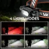 Lanternă frontală puternică Wurkkos HD17, 2500 lumeni, distanță fascicul 220 m, Spot & Flood & Lumină roșie, Driver de curent constant și interfață simplă
