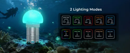 Lanternă de scufundare Wurkkos DL04 RGB
