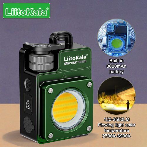 LiitoKala XY-009 Lanternă multifuncțională pentru camping – 3500 lumeni, IPX4 rezistentă la apă, magnetică și portabilă pentru exterior.