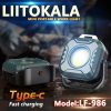 Lampa de lucru mini LiitoKala LF-986 LED+COB 500LM Interfață de încărcare Type-C 5V1A Intrare Baterie integrată 1200mAh