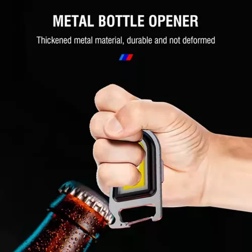 Boruit YHX-0209 Lanternă multifunctională COB pentru breloc + deschizător de sticle