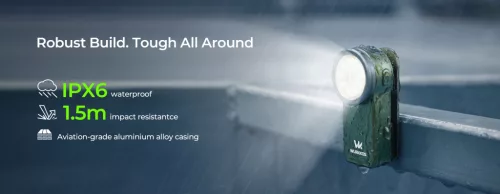  Lanternă Wurkkos HD03 reîncărcabilă EDC cu clips, 680 lumeni, Albastru