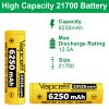 Vapcell F63 6250mAh acumulator litiu-ion 21700 încărcabil cu 12.5A capacitate de încărcare