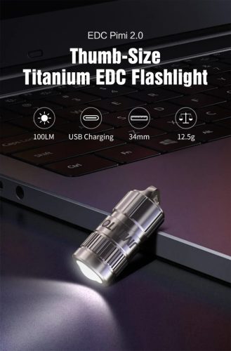 Lanternă mini din titan Lumintop EDC Pimi 2.0