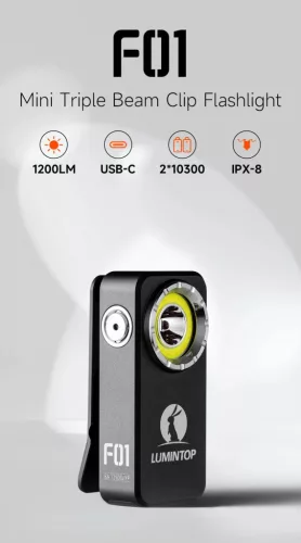 Lanternă EDC Lumintop F01 cu până la 1200 lumeni și rază de 182 metri
